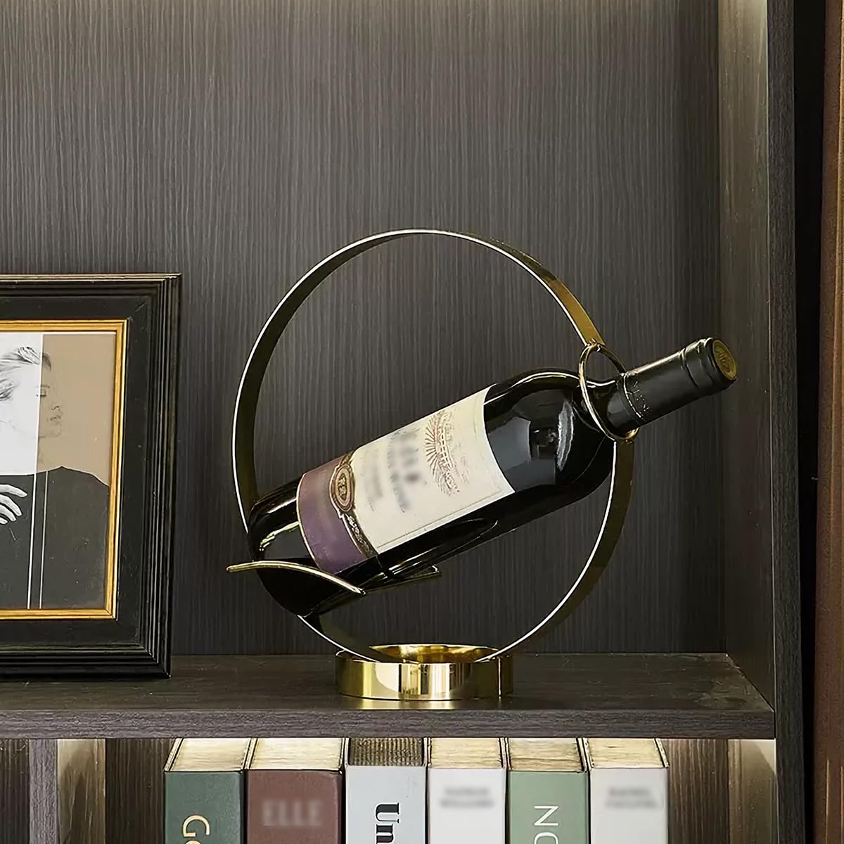 GeLive Gold bottle holder side profile shows slim freestanding design.