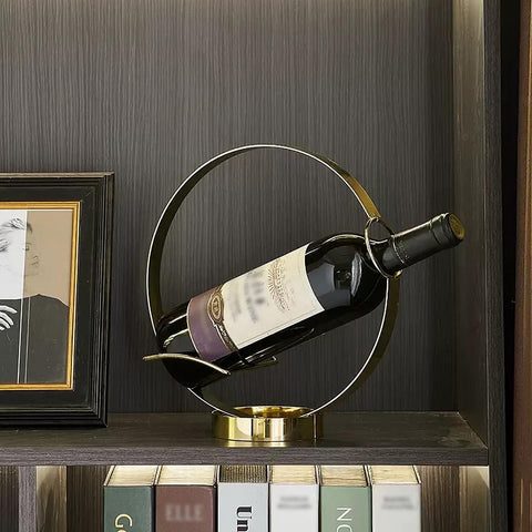 GeLive Gold bottle holder side profile shows slim freestanding design.