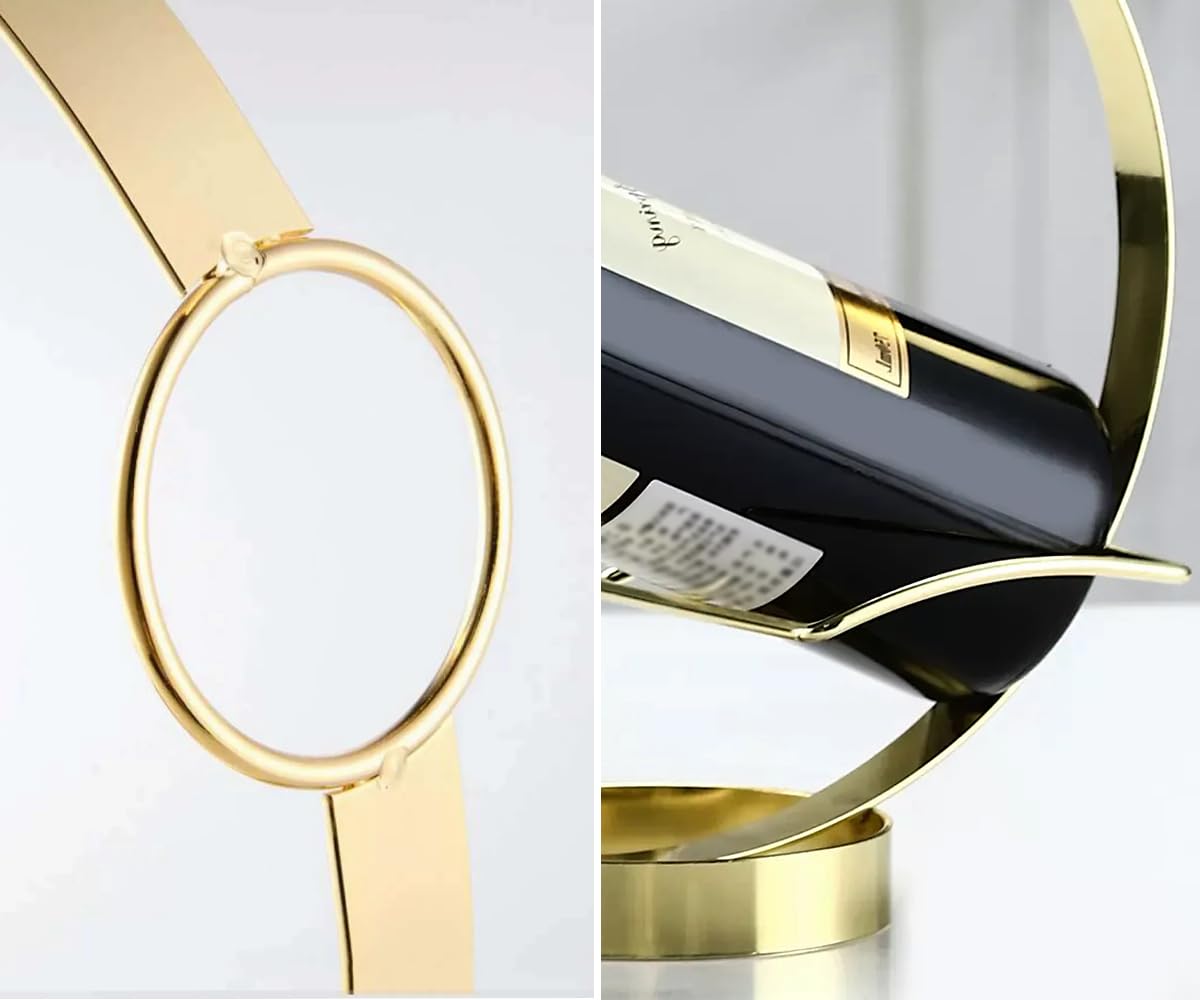 GeLive Gold bottle holder makes a thoughtful gift for wine lovers.
