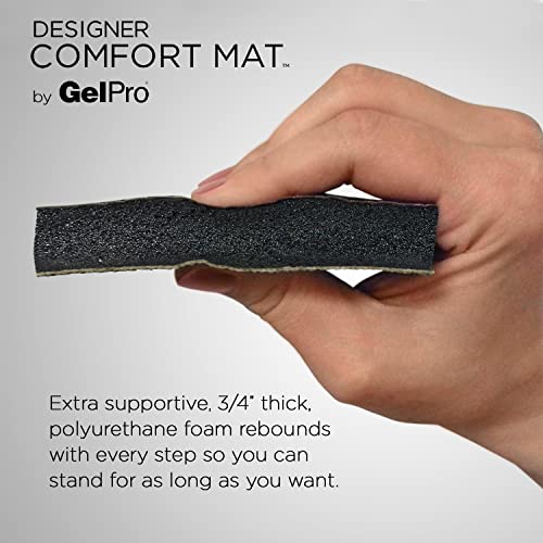 GelPro NewLife cranberry leather-grain texture highlights durable, fashionable anti-fatigue design.