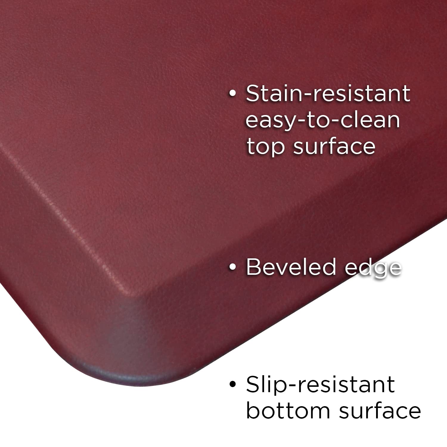 GelPro NewLife stain-resistant surface cleans easily after busy shifts.