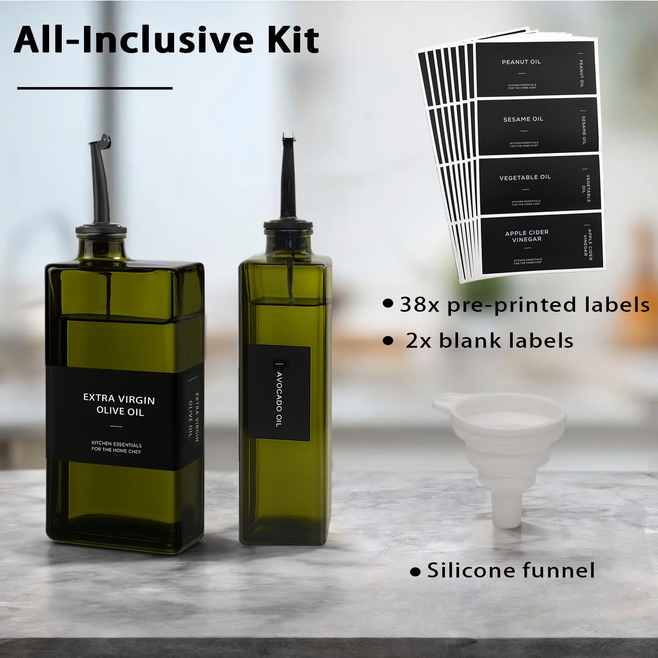 Gelury space-saving book-design dispenser on a tidy kitchen counter