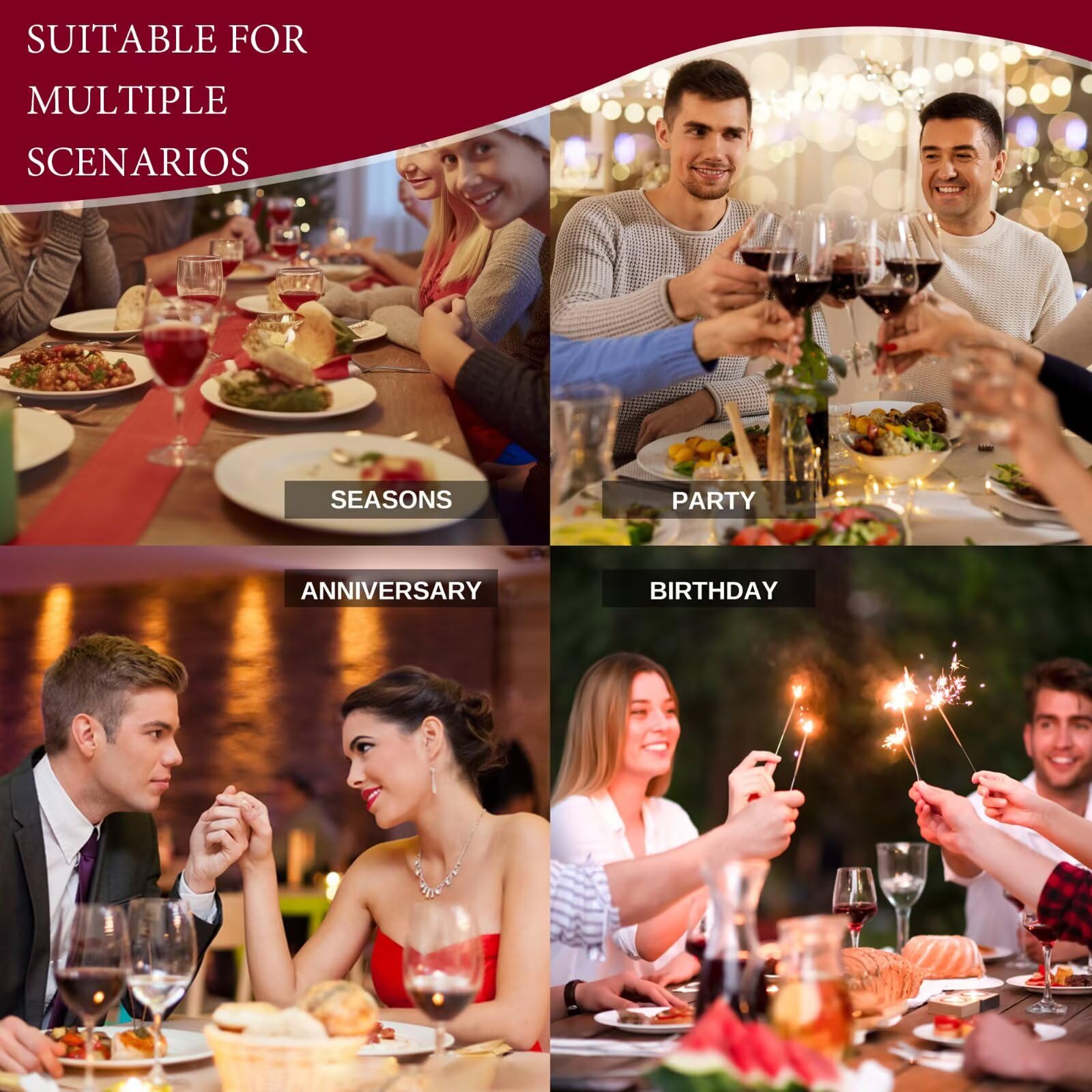 Gem Tour Hand-Blown Lead-Free Crystal enhances candlelit dinner parties