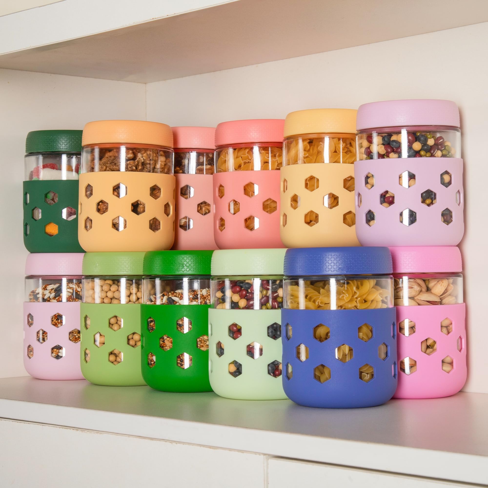 Gemice 16oz jar set is ideal for daily snacks and meals.