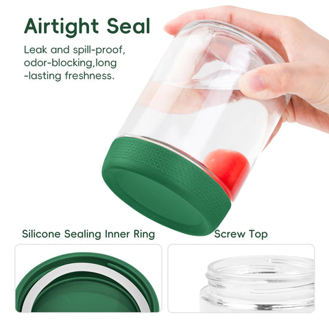 Gemice colorful silicone sleeve guards jars from chips and cracks while adding style.