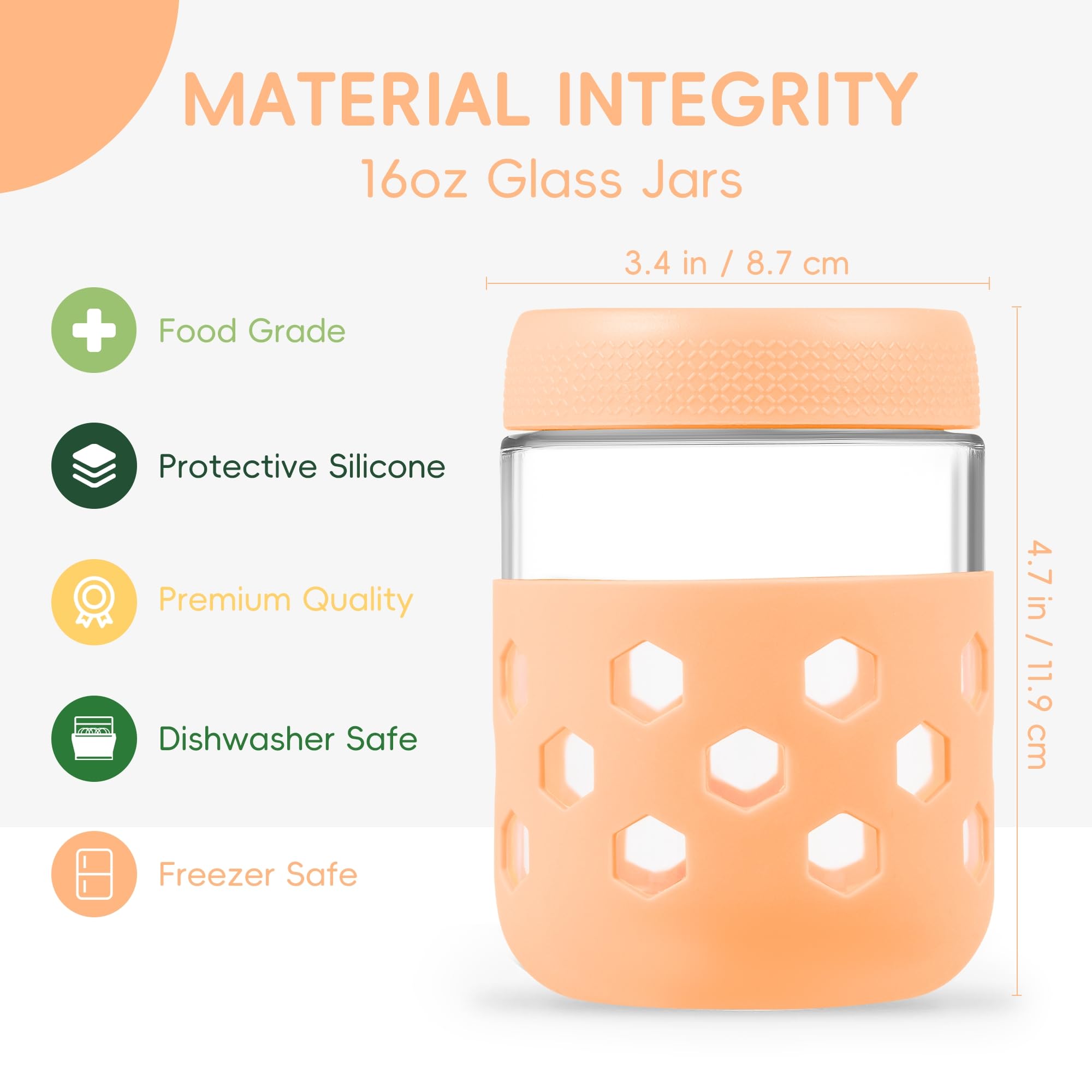 Gemice dishwasher-safe glass meal-prep jar simplifies cleanup after sauces and smoothies.