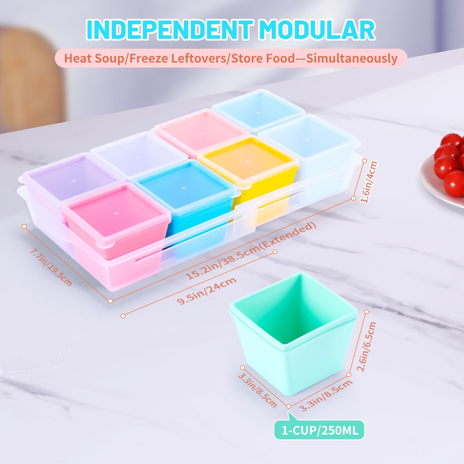 Gemice base-reinforced freezer tray for sturdy transport.
