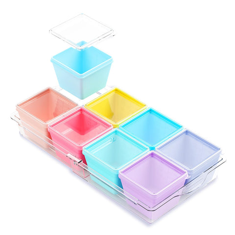 Gemice silicone freezer molds with base for organized batch storage.