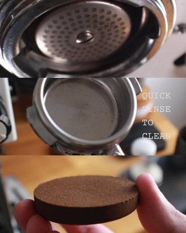 GEMINIGAMER2 316 stainless puck screen cleans easily and guards the group head