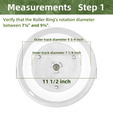 Gemroom 11.5-inch glass plate with center coupler hole for stable rotation.