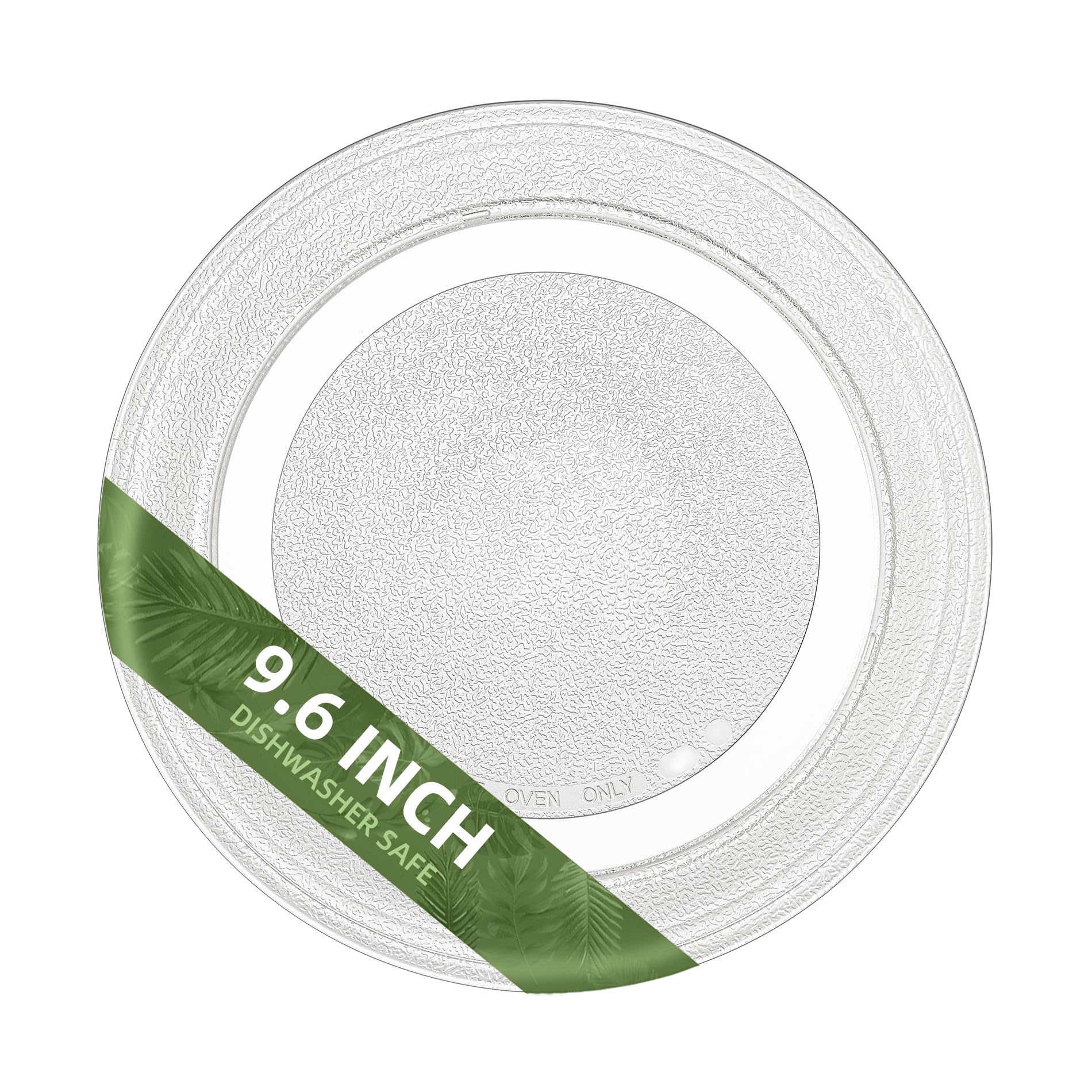 Gemroom 9.6-inch microwave plate top view showing large surface for even reheating