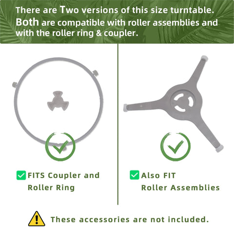 Gemroom turntable center coupler hole demonstrates precise alignment for smooth rotation