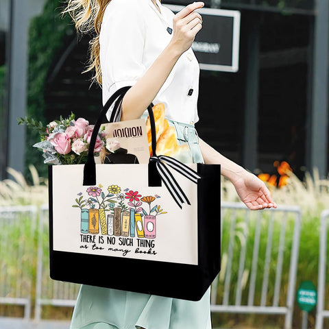 GemsLives tote bag gift idea for book lovers, librarians, and readers.