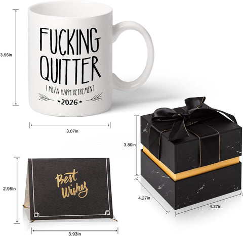 GEMWAVE funny retirement gift mug 2026, perfect for coworkers to share a smile.