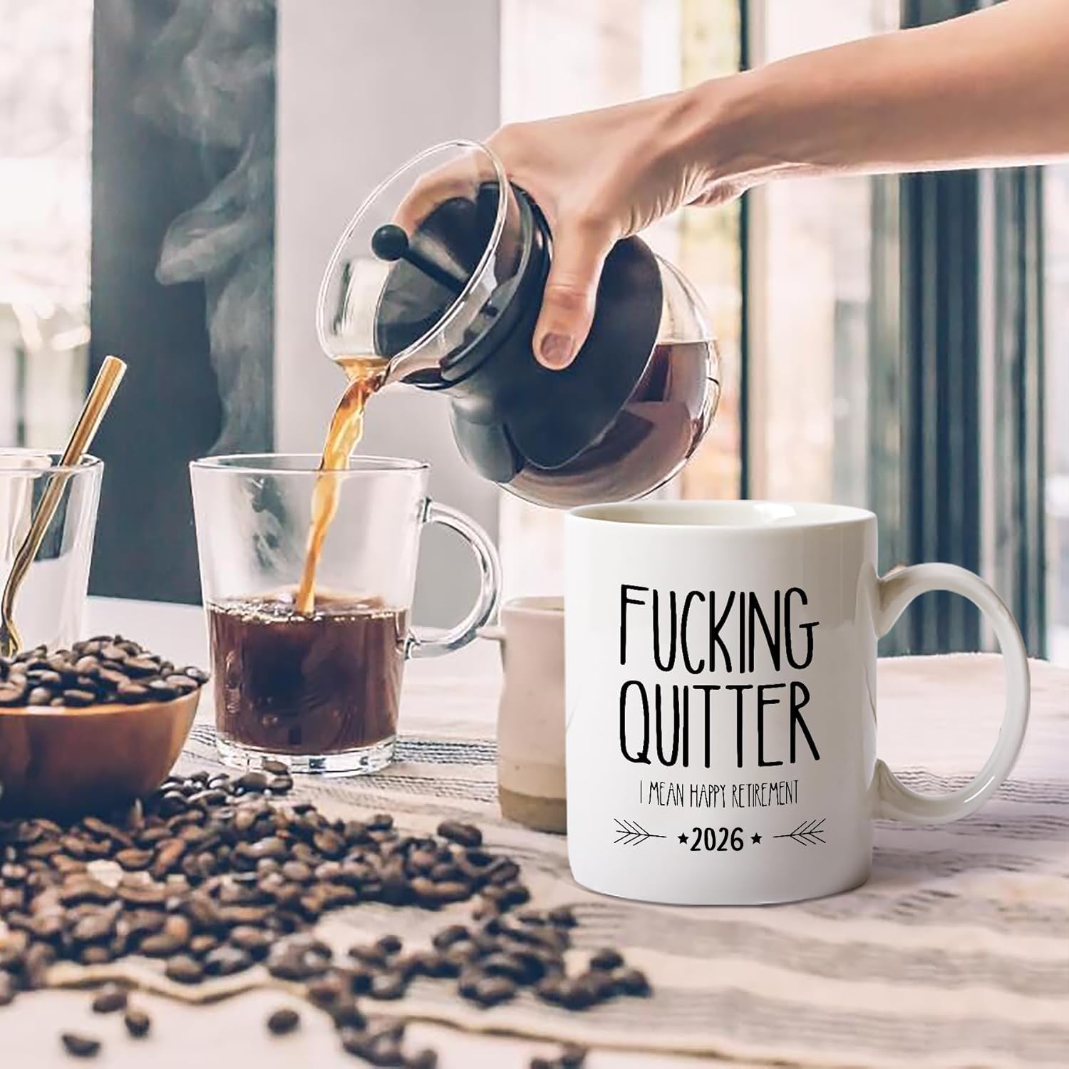 GEMWAVE retirement coffee mug microwave-safe for easy daily use.
