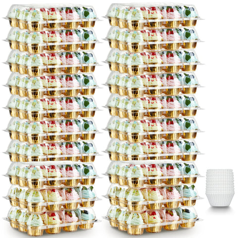Gencywe 12-cupcake carrier bottom view; sturdy base supports 12 standard cupcakes during transport.