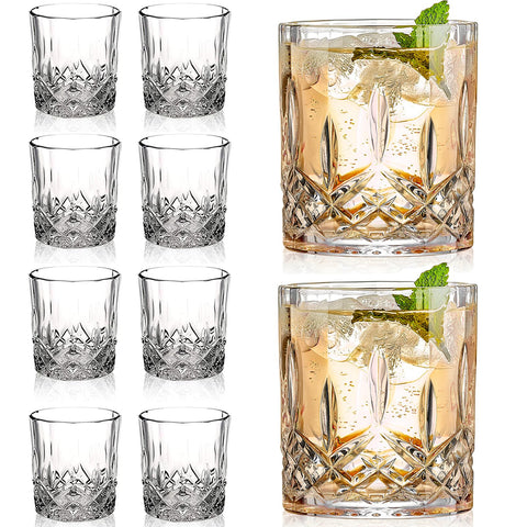 Gencywe crystal whiskey glass set of 8 for refined tasting.