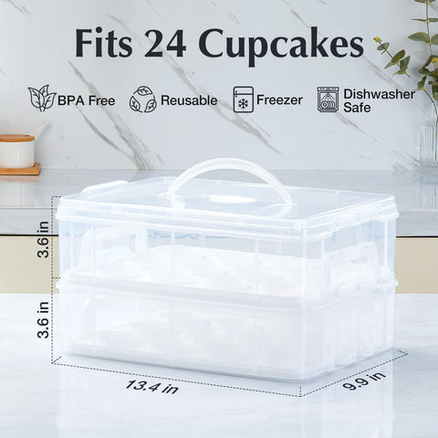 Gencywe cupcake box with handles ready for party deliveries.