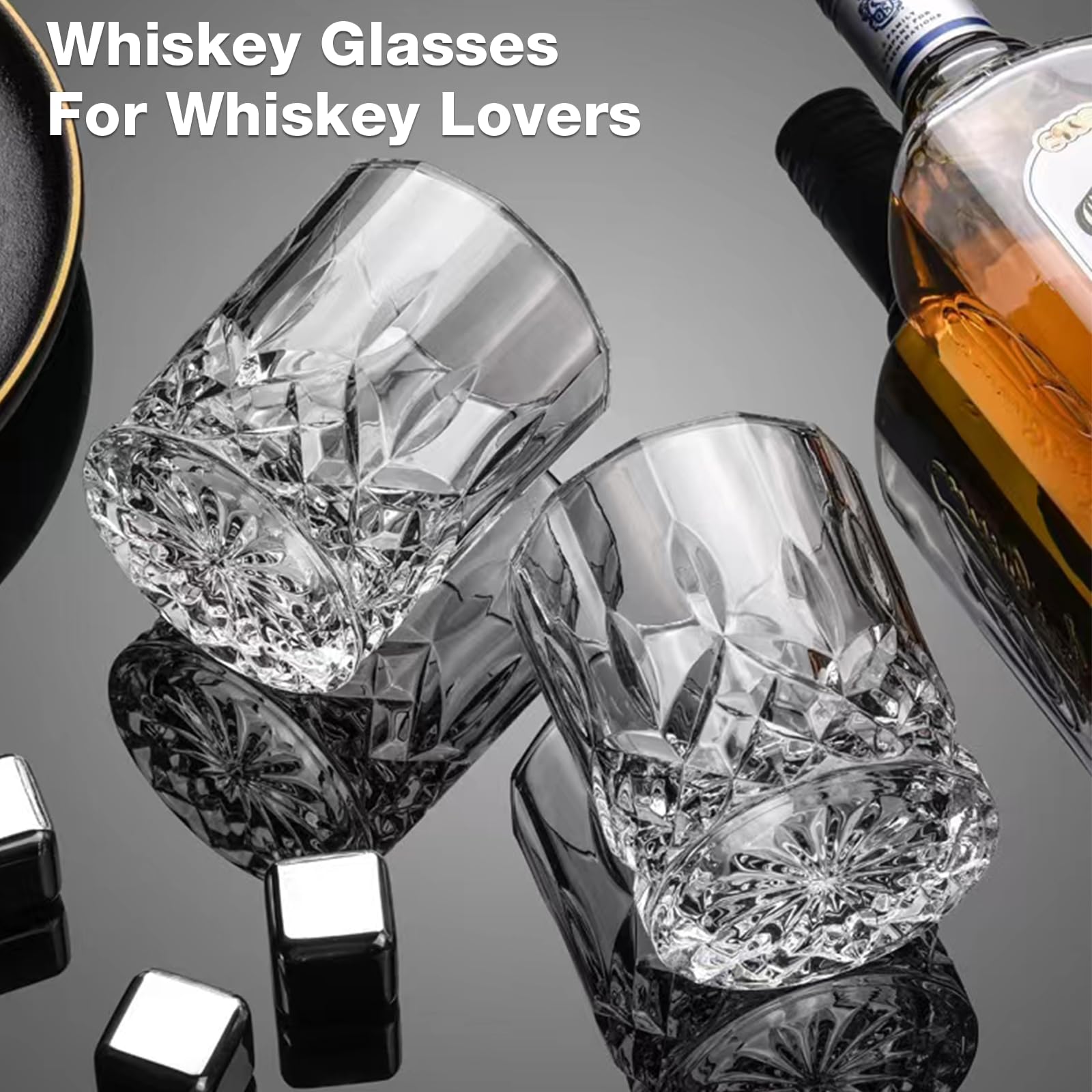 Gencywe heavy-base whiskey glasses with sturdy grip.