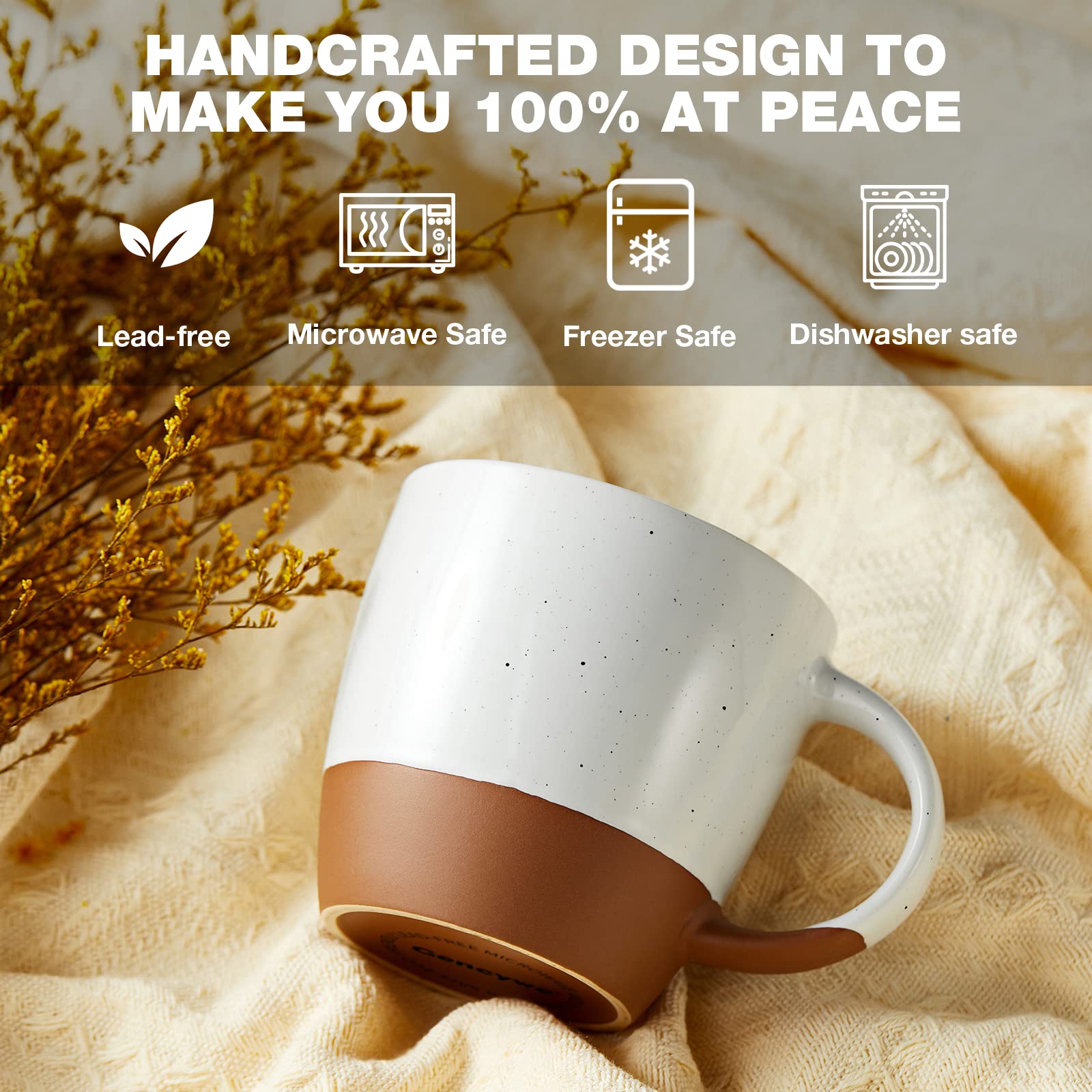 Gencywe Morandi mugs offer chip-resistant porcelain for long-lasting performance