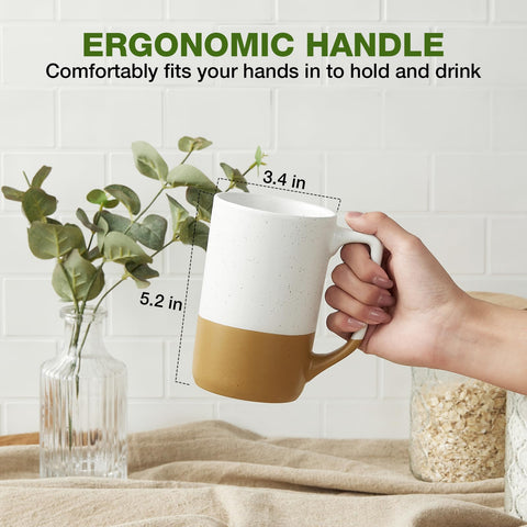 Gencywe porcelain mugs with comfortable handles for steady, warm beverages