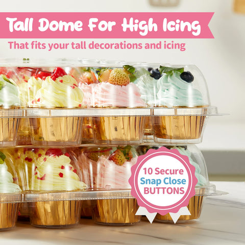 Gencywe secure snap-closure keeps desserts sealed.