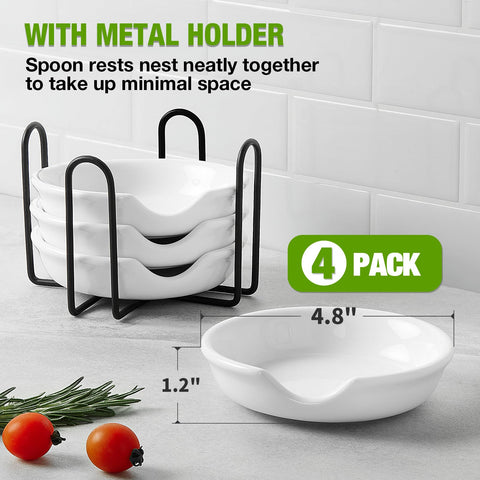 Gencywe spoon rest stackable design saves cabinet space and speeds cleanup