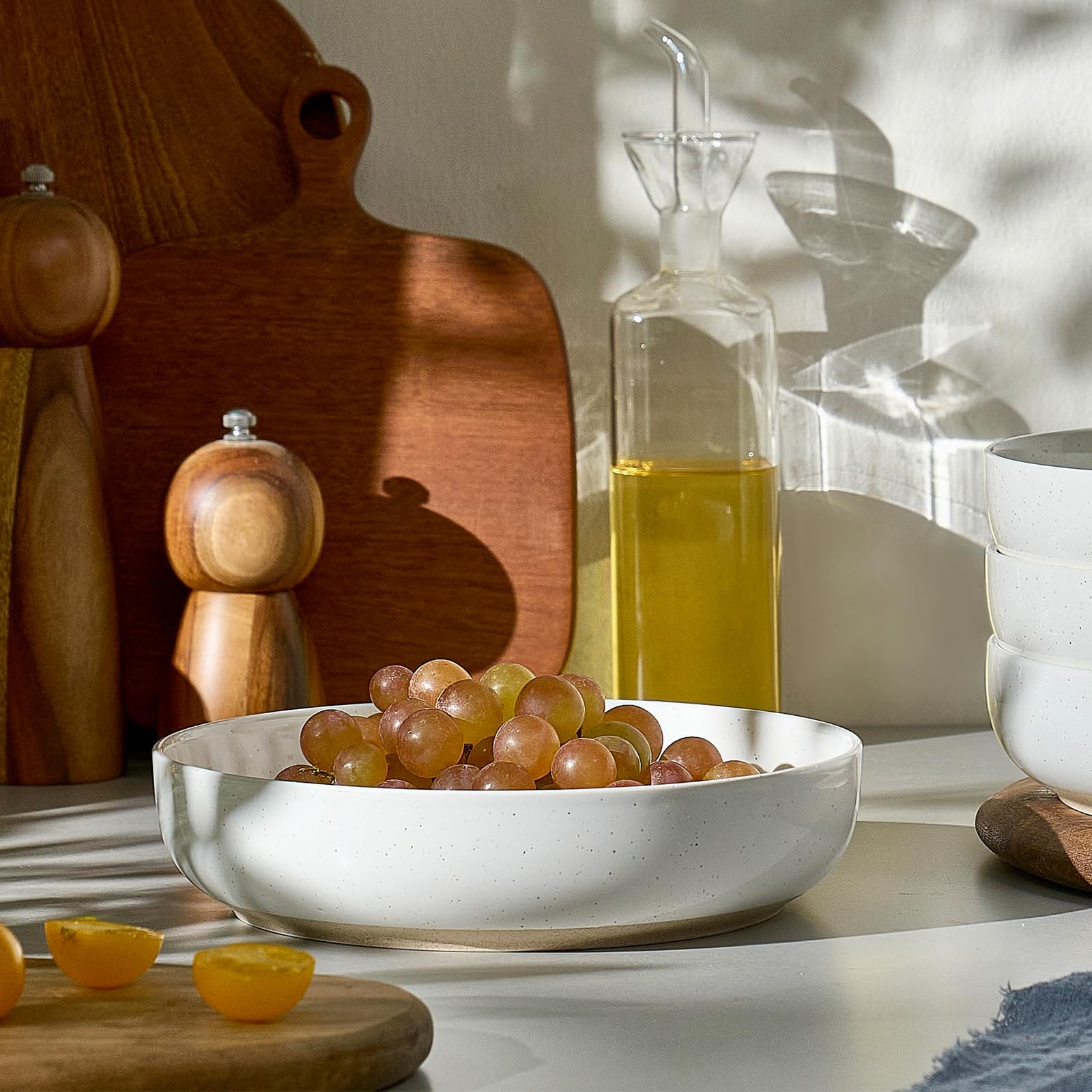 Gencywe stackable ceramic bowls save cabinet space