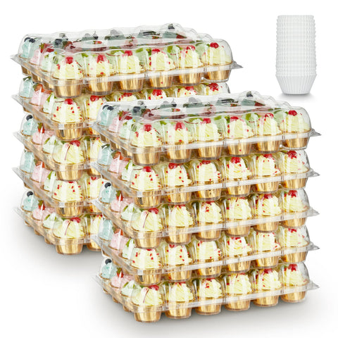 Gencywe stackable cupcake carrier with 24 compartments and sturdy build.