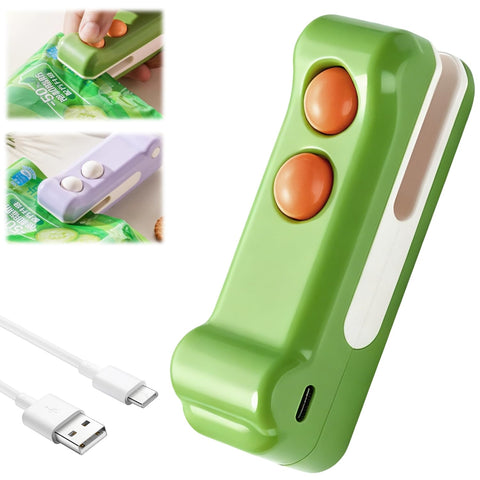 Generic 2-in-1 Mini Bag Sealer with Crocodile Design seals and opens snack bags safely.