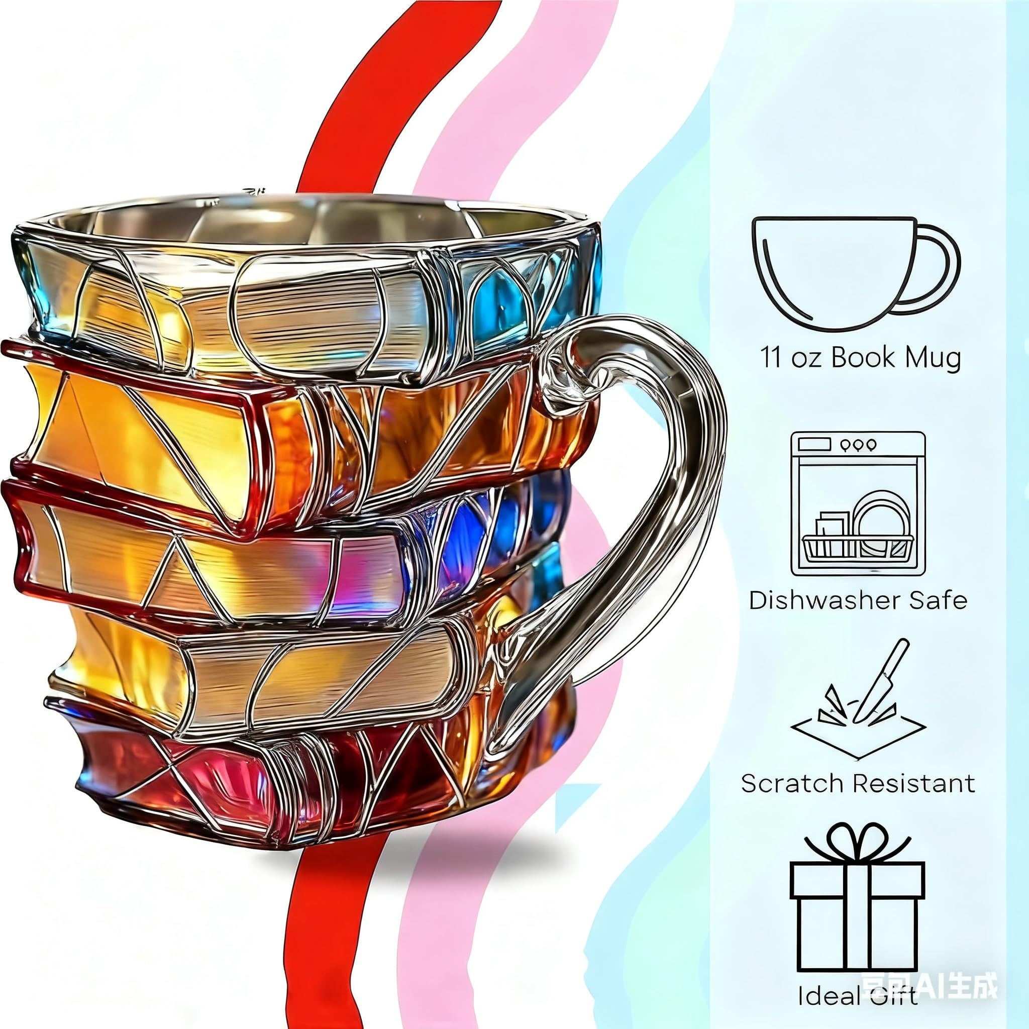 Generic 2025 3D Book Mug doubles as desk decor and thoughtful gift.