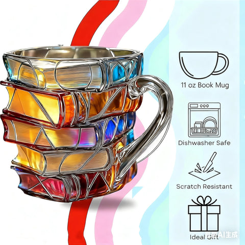 Generic 2025 3D Book Mug doubles as desk decor and thoughtful gift.