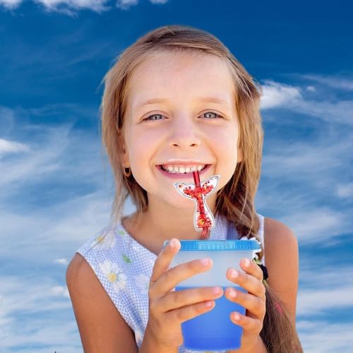 Generic 24 Glitter Mermaid Straws pattern 2 adds colorful whimsy to drinks and celebrations.