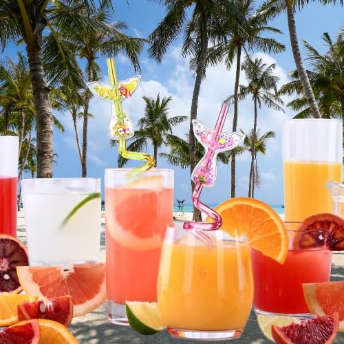Generic 24 Glitter Mermaid Straws pattern 4 offers durable, reusable fun for guests.