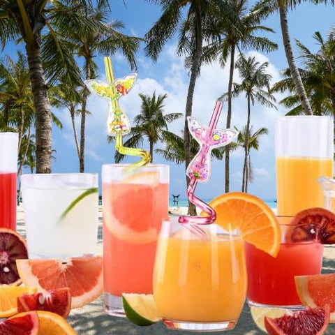 Generic 24 Glitter Mermaid Straws pattern 4 offers durable, reusable fun for guests.