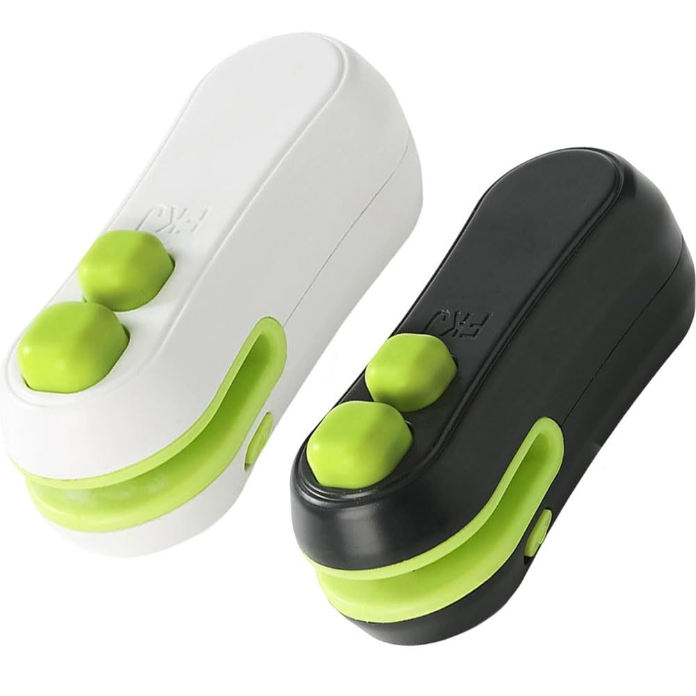 Generic 2-in-1 mini bag sealer with cutter on magnetic surface for quick freshness.