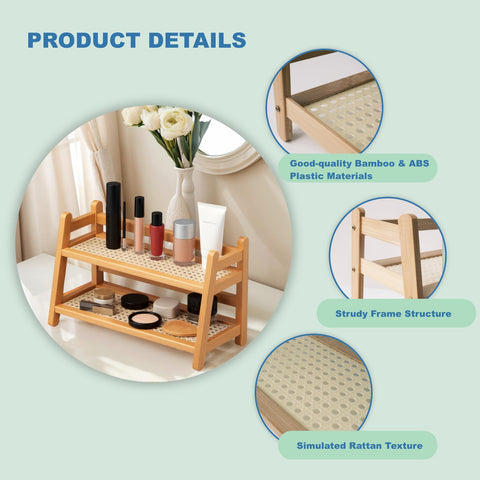 Generic 2-Tier Coffee Station Organizer with upper and lower tiers demonstrated.