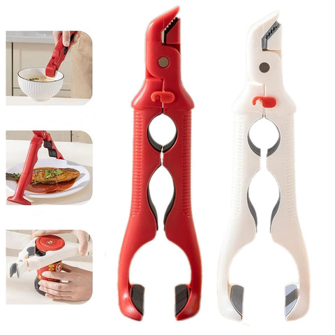 Generic 3-in-1 hot plate gripper secures hot bowls with a stable grip.