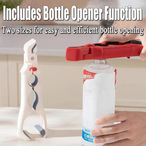 Generic built-in jar opener helps loosen stubborn lids with ease.