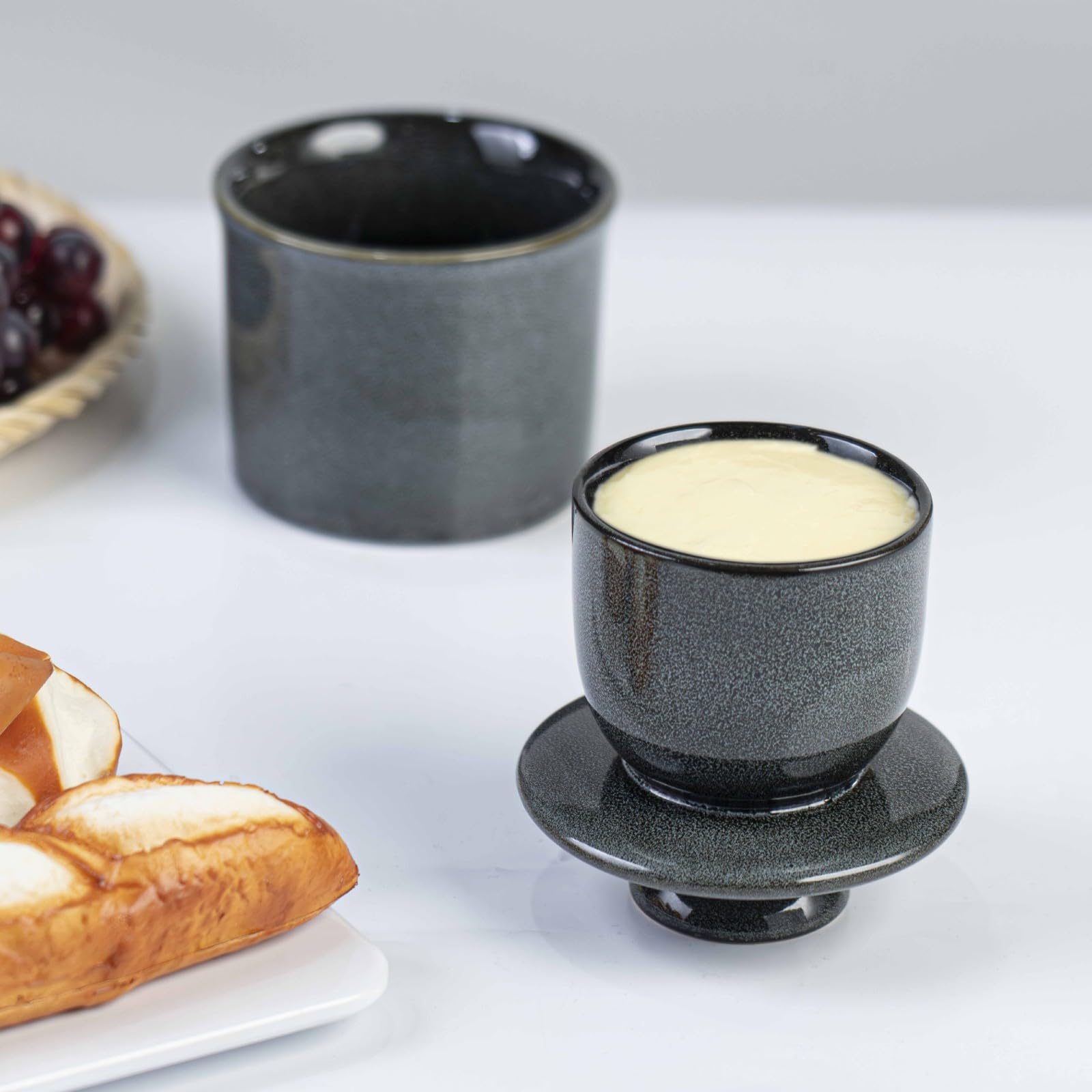 Generic butter crock base with water-seal preserving spreadable butter