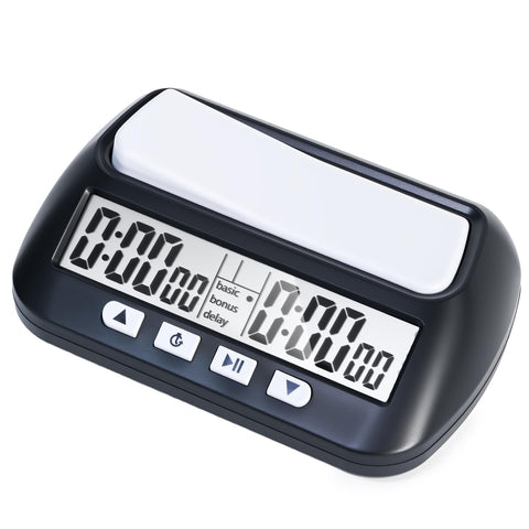 Generic Multifunctional Chess Clock front view for portable club play.