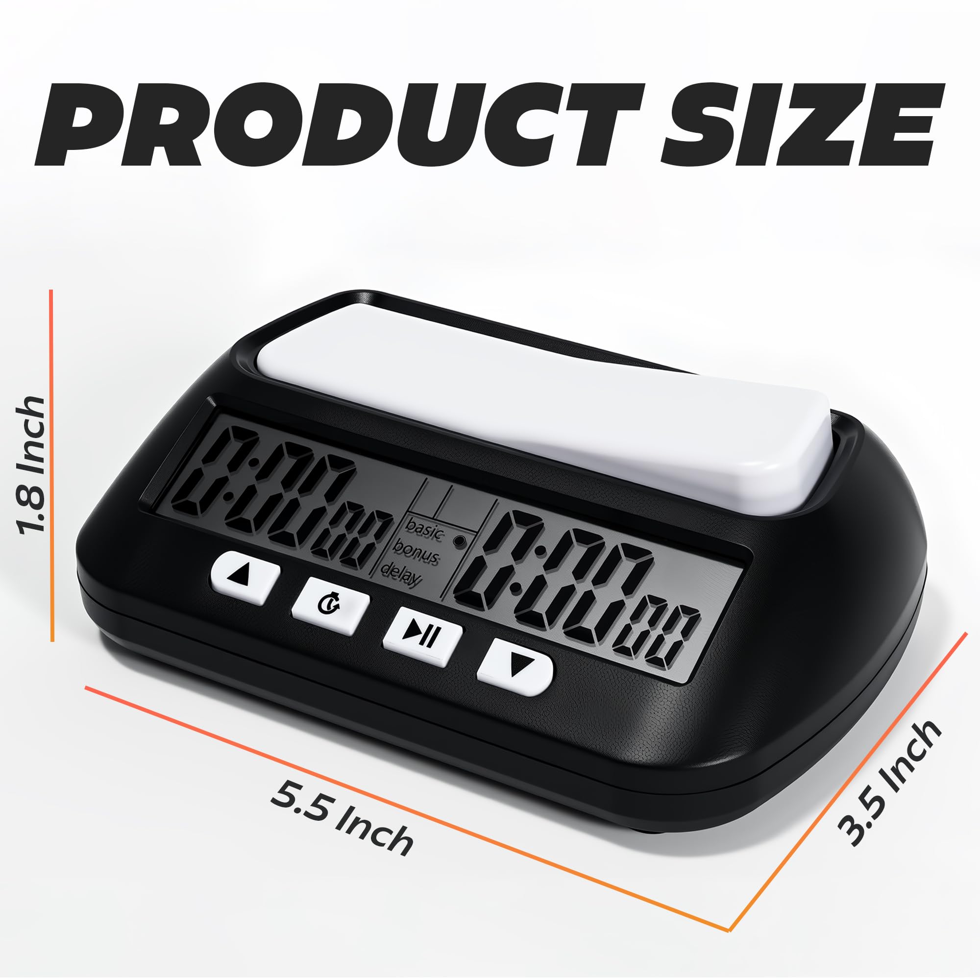 Generic Multifunctional Chess Clock large display allows fast time checks.