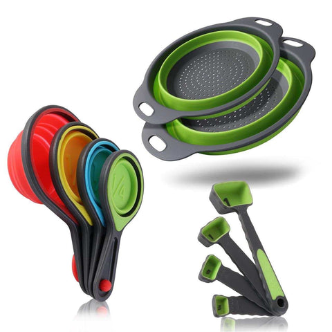 Generic collapsible colander small 2qt ready for space-saving pasta prep.
