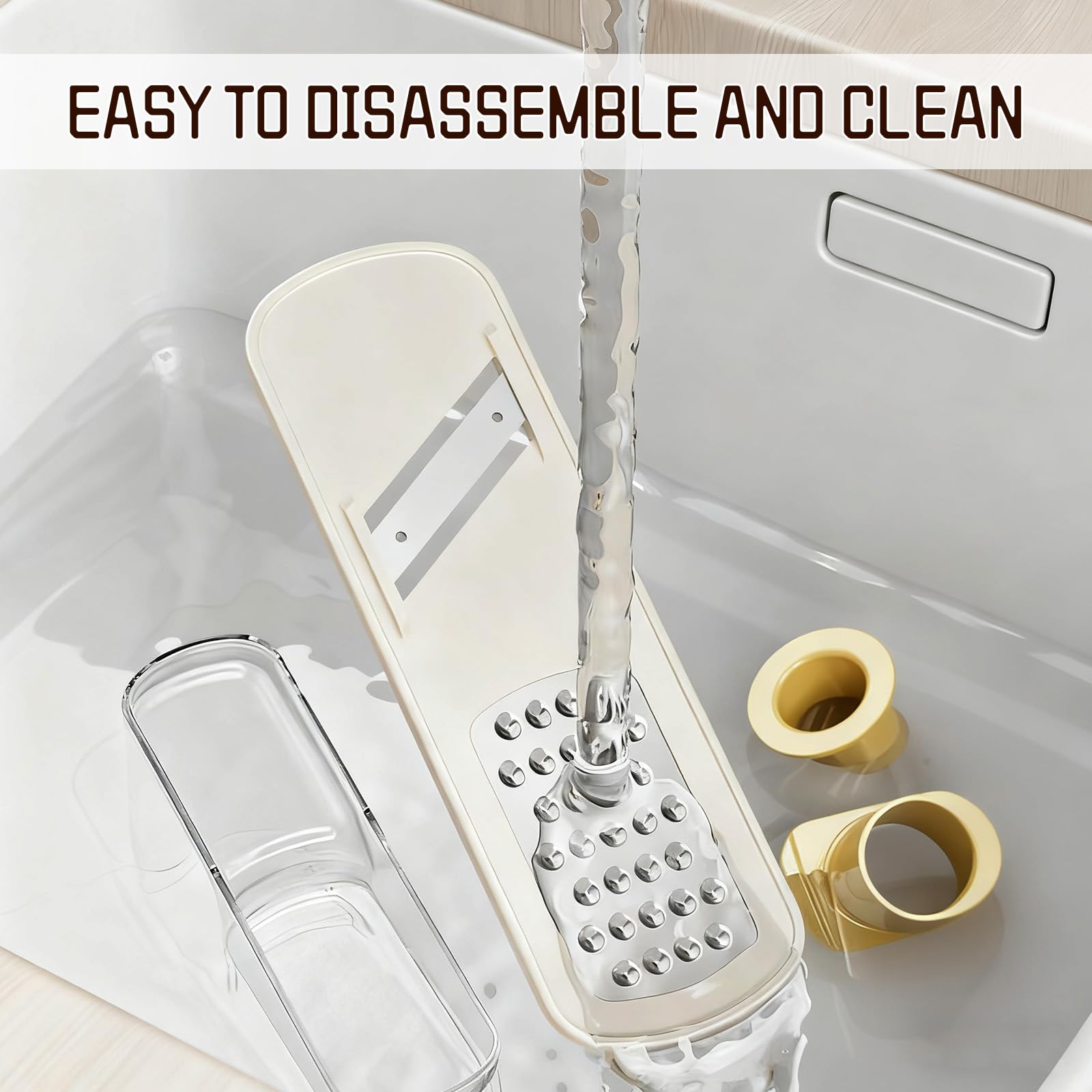 Generic compact green kitchen tool fits small drawers and speeds prep time.