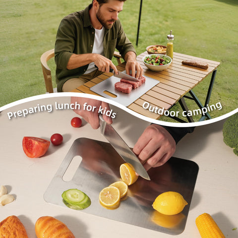 Generic stainless steel cutting board dishwasher-safe for quick cleanup