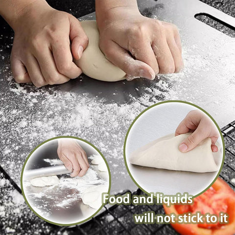 Generic dishwasher-safe titanium cutting board for easy cleanup after meals.