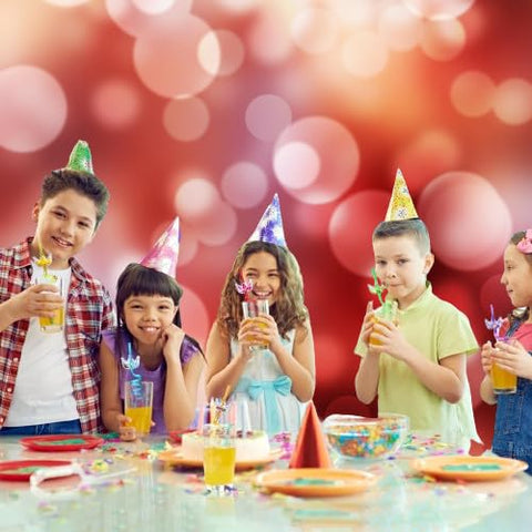 Generic durable non-toxic materials provide safe, reusable party accessories for kids.