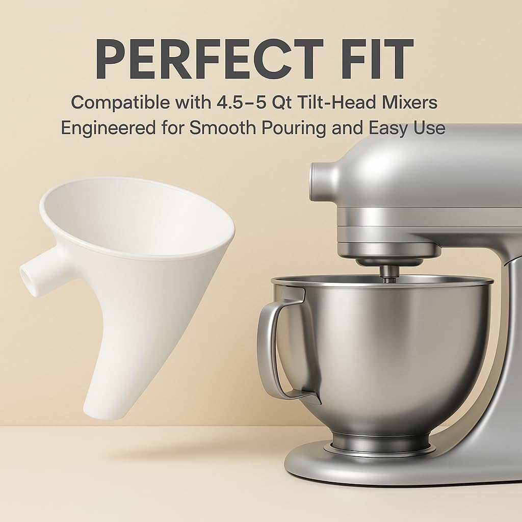 Generic flour funnel is dishwasher-safe for quick, easy cleanup after baking.