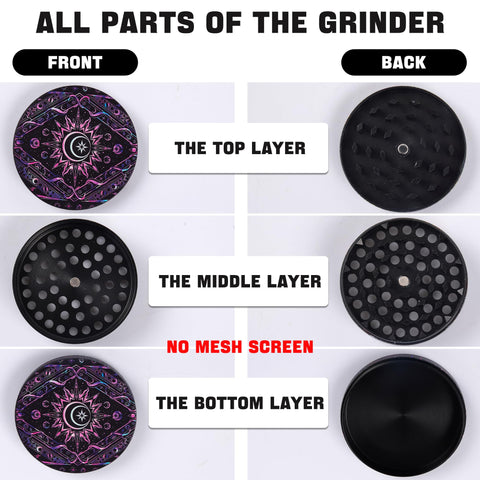 Generic grinder manual kitchen purple diamond teeth ensure precise pepper and chili grinding