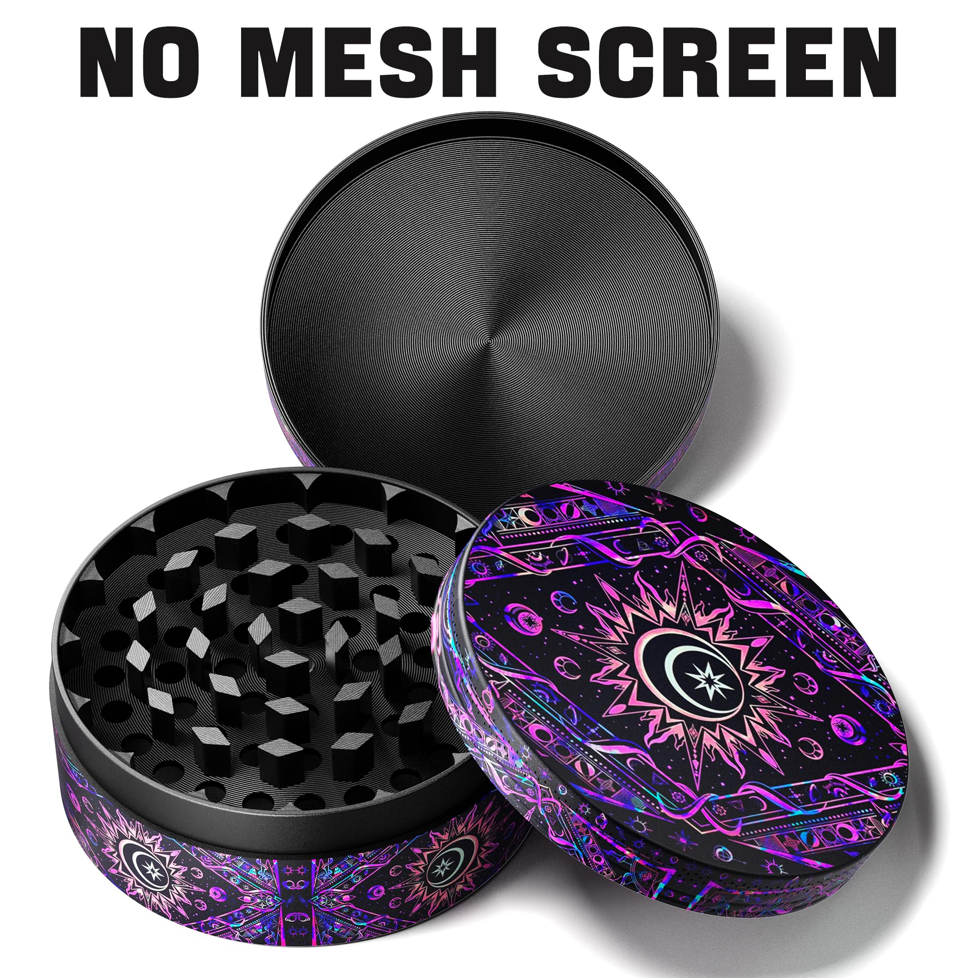 Generic grinder manual kitchen purple lid seal shows spill-resistant operation